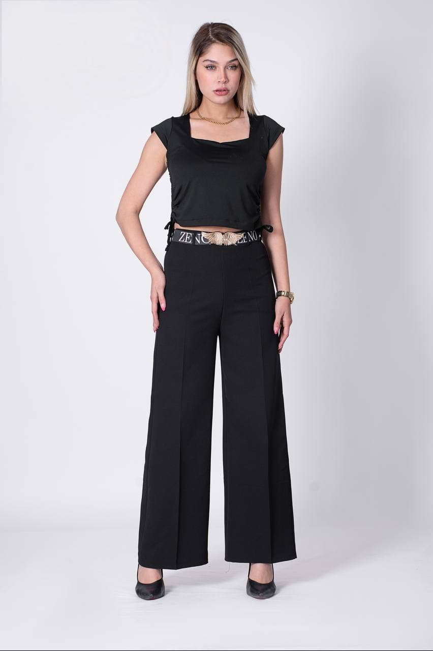 شلوار نیم بگ کرپ مازراتی 